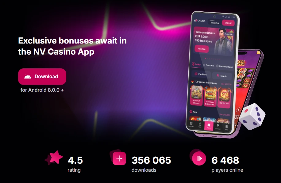 NV Casino APK – výběr prostředků přes Android a iOS aplikaci